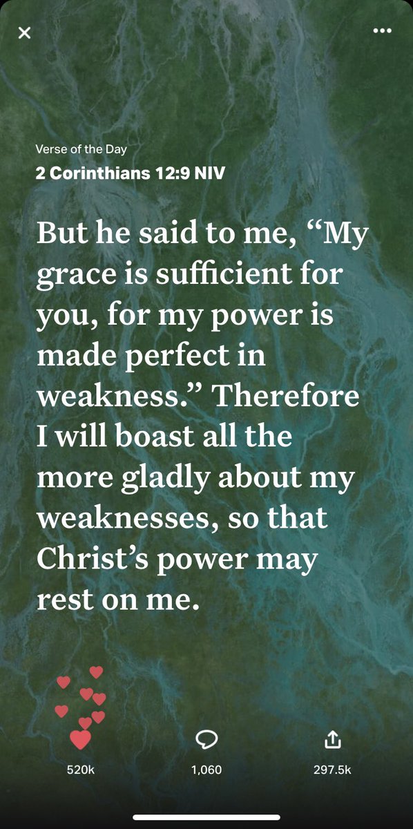 #VerseOfTheDay 🙏🏿

God's grace elevates and magnifies our weaknesses. When we acknowledge our limitations, His power shines through, turning our flaws into opportunities for His strength to be displayed.

#GodLovesYou #bibleverse