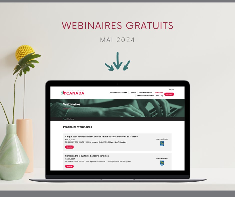 Ne manquez pas nos 2 webinaires gratuits ce mois de mai sur le thème de la banque au Canada ! 🇨🇦 

Plus de webinaires en français sont prévus tout au long de l'été. Inscrivez-vous dès maintenant !

ow.ly/7bKP50Rv7cr