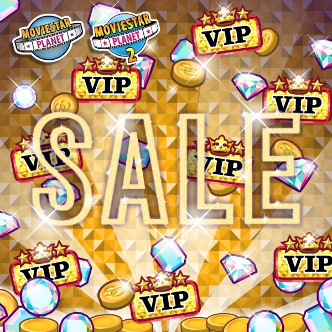 VIP SALE! 💎 Check out MovieStarPlanet and MovieStarPlanet 2 and get your favorite VIP package discounted! ✨ The offer is only valid for a limited time, so don't wait too long. Happy VIP Shopping! 🛍️ #MovieStarPlanet #MovieStarPlanet2 #VIPSale