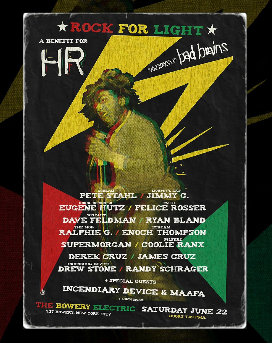 Members of Gogol Bordello, Murphy's Law, Scream and more will play an NYC benefit show for H.R. of Bad Brains brooklynvegan.com/members-of-gog…