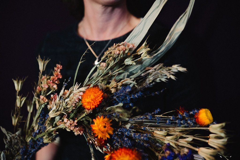 Earlier this year, we ran wreath-making workshops for women over 50 from the S2 area, in partnership with @MCDTSheffield and @moonko____. Take a look at their beautiful dried flower garlands, captured by Becky Payne 📸