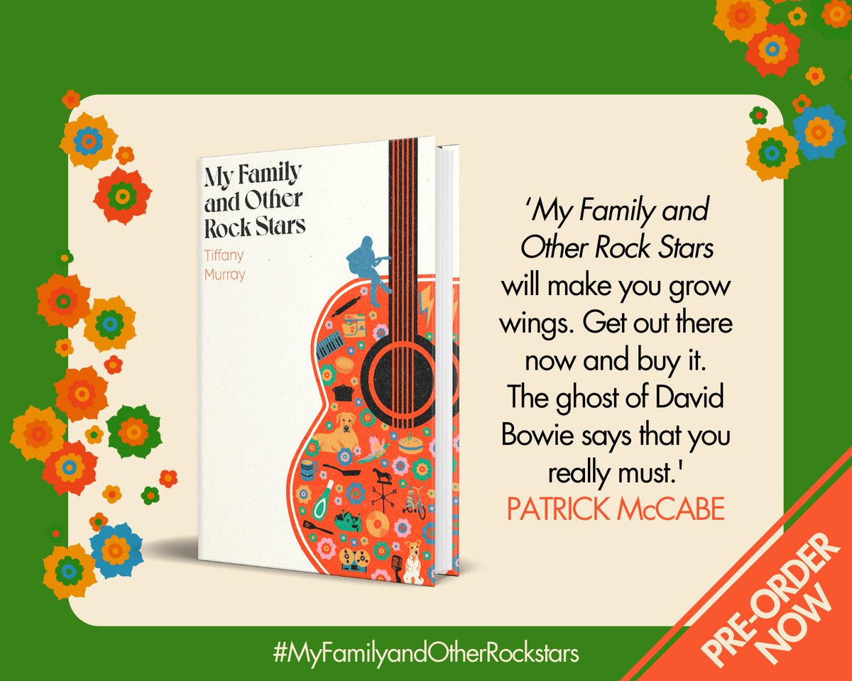 In a small corner of a field in Wales, @tiffanymurray is hiding with Boggle the dog, dreaming of her mum's ice-cold lemonade. A sheep bleats. The twang of a guitar and crack of a snare carry on the breeze #MyFamilyandOtherRockStars is out on 16 May 🎸 🤘🏻 geni.us/MyFamilyOtherR…