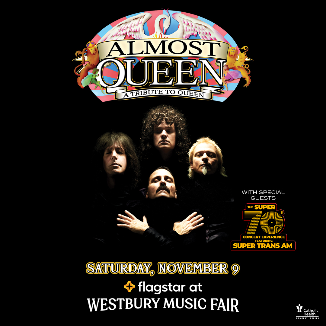 #OnSaleNow 👑 @Almost_Queen - A Tribute to Queen - 11/9!

You don't want to miss it - Get tickets now! 
🎫 livemu.sc/4dyKg14

Part of the Catholic Health Concert Series ❤️