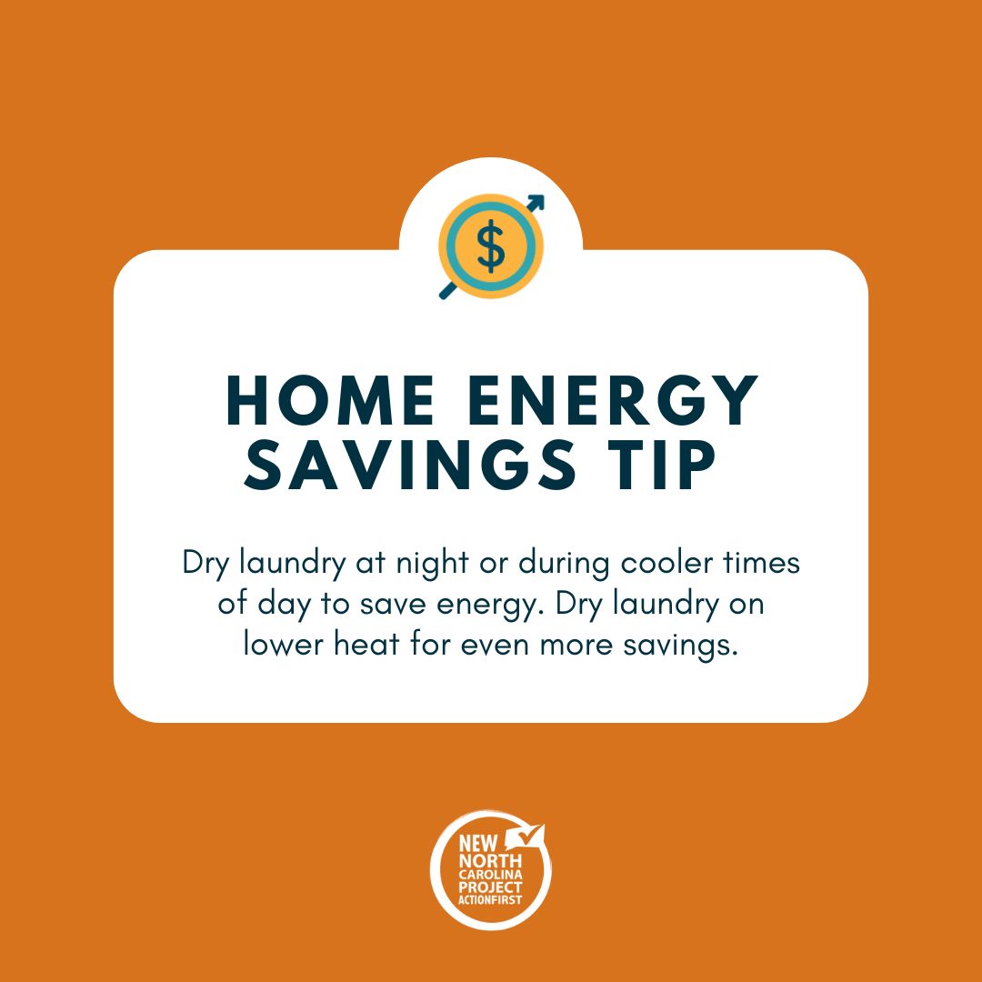 ⚡️ Did you know? Your dryer can save you money. Dry laundry at night or during cooler times of day to save energy. Dry laundry on lower heat for even more savings. Follow us for more ways you can save energy in your home!
#nncpaf #energy #energyefficiency #energytip #energysaving