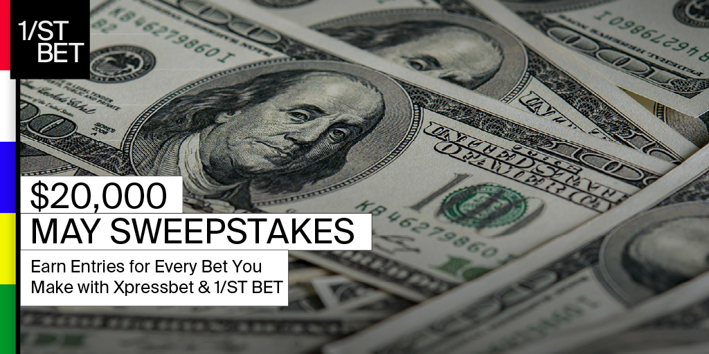 The monthly $20,000 Sweepstakes Series is back at @1stbet for 2024! Earn entries with every wager you make through May 31 to win a betting voucher worth up to $1,000. PLUS, earn bonus entries for wagers on weekdays & 1/ST tracks. Visit bit.ly/3WnLsy0 to register!