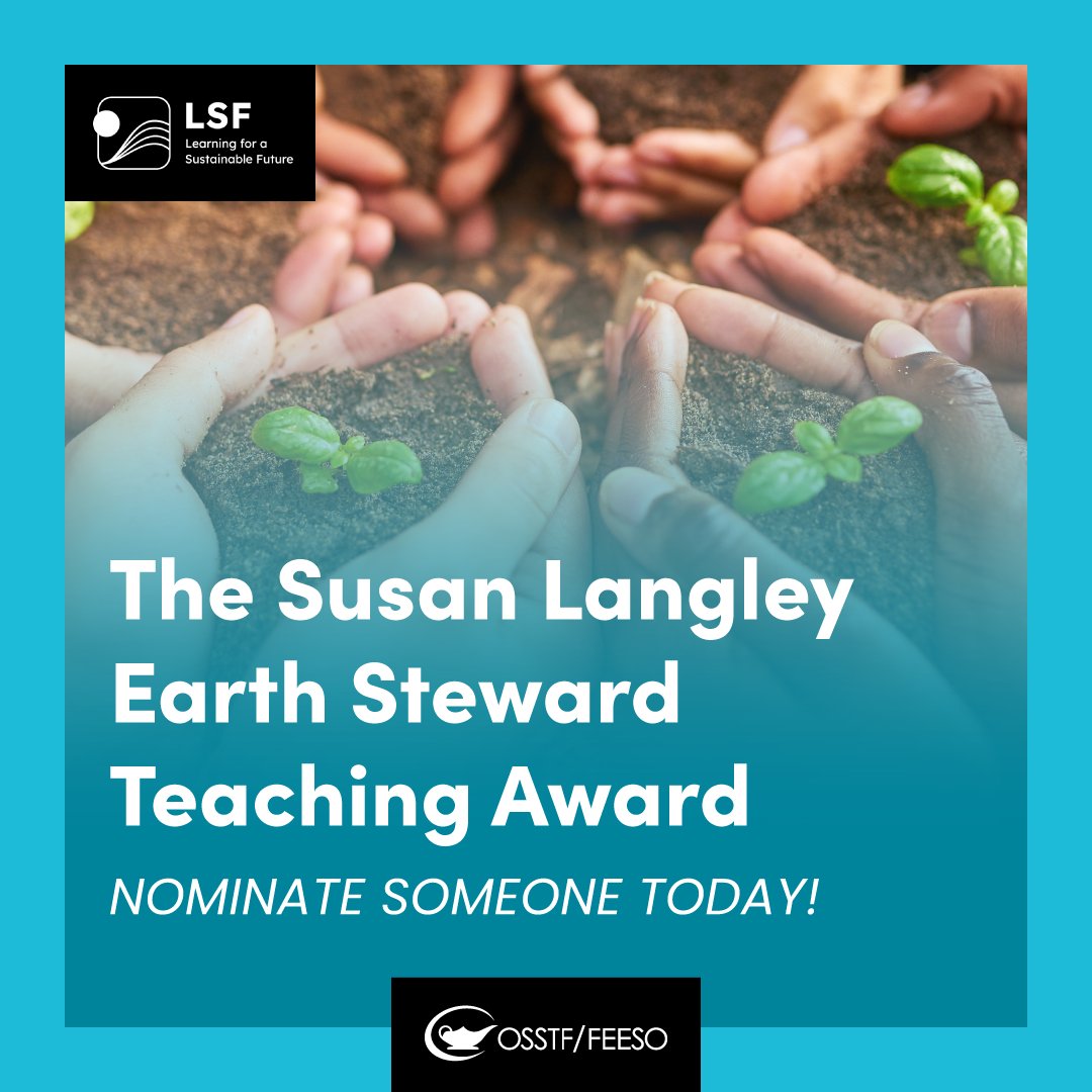 📢Attn #OSSTF members - nominate an educator that you believe is making an exemplary contribution to sustainability education ♻️ Winners receive $1,000 & runners-up will receive $500. Nominations are open until May 27! For more information ➡️ bit.ly/4b01UsE #OntEd