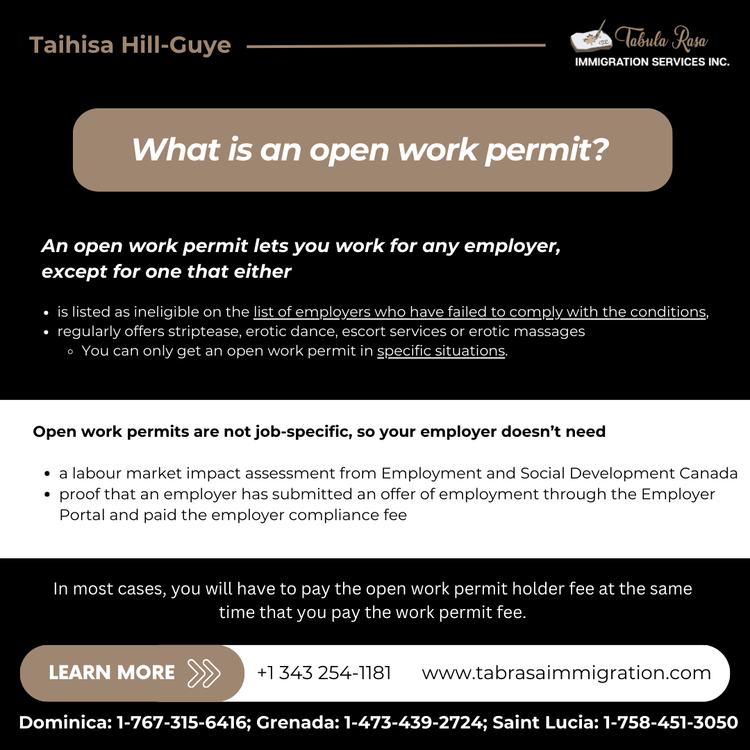 If you're looking to kickstart your career or simply want to try something new, an open work permit could be the key to unlocking exciting opportunities. 🗝️

#OpenWorkPermit #WorkInCanada #CareerOpportunities #tabularasaimmigration 🇨🇦👩‍💼👨‍💼