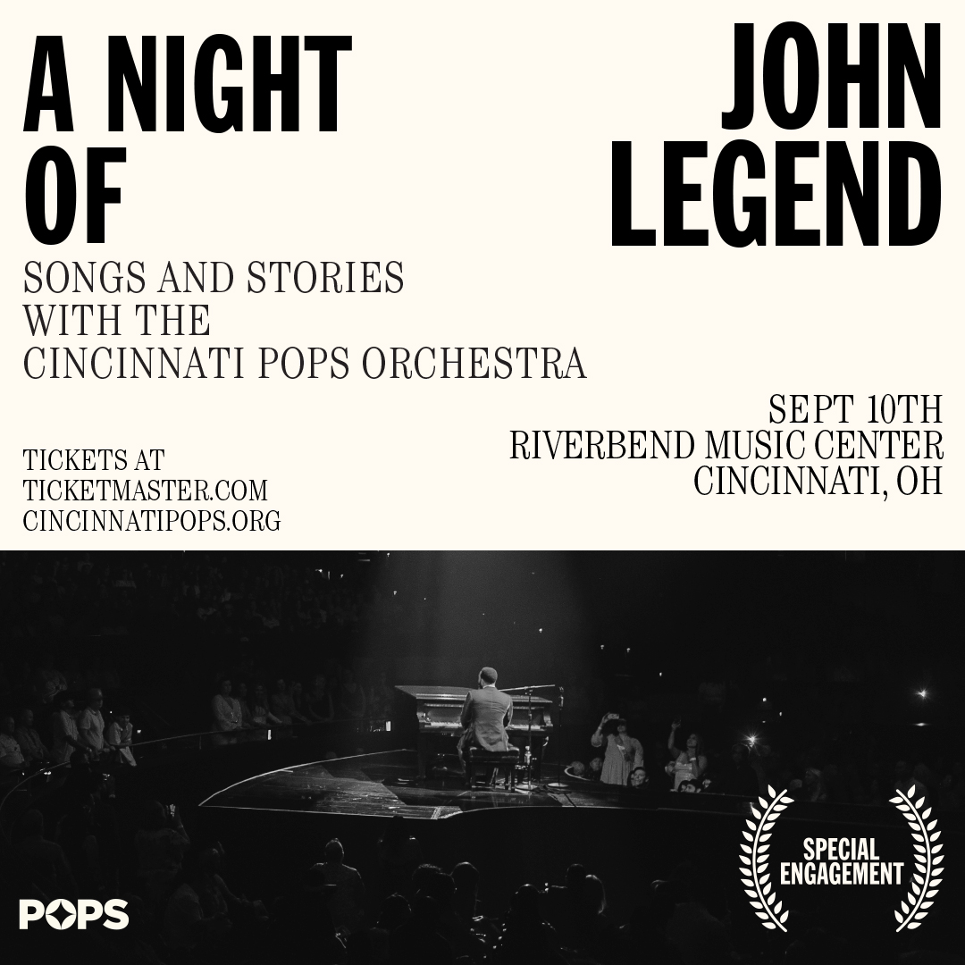 Experience @JohnLegend: A Night of Songs and Stories with the @CincinnatiPops Orchestra at Riverbend Music Center on September 10! Tickets are on sale now ➜ bit.ly/legend-24