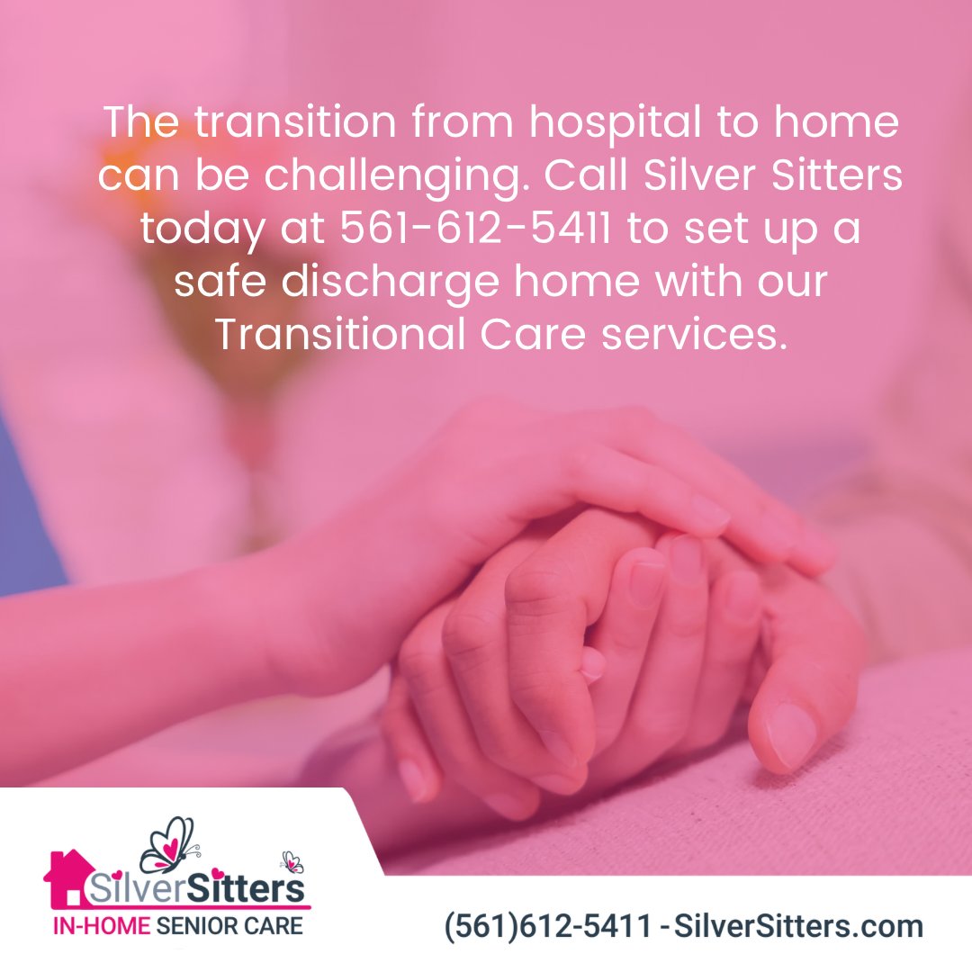 After hospital/rehab discharge, clients may feel weaker, affecting their independence. Our caregivers provide support for healing and regaining independence. Trust Silver Sitters for compassionate care during this critical transition.

#TransitionalCare #SilverSitters
