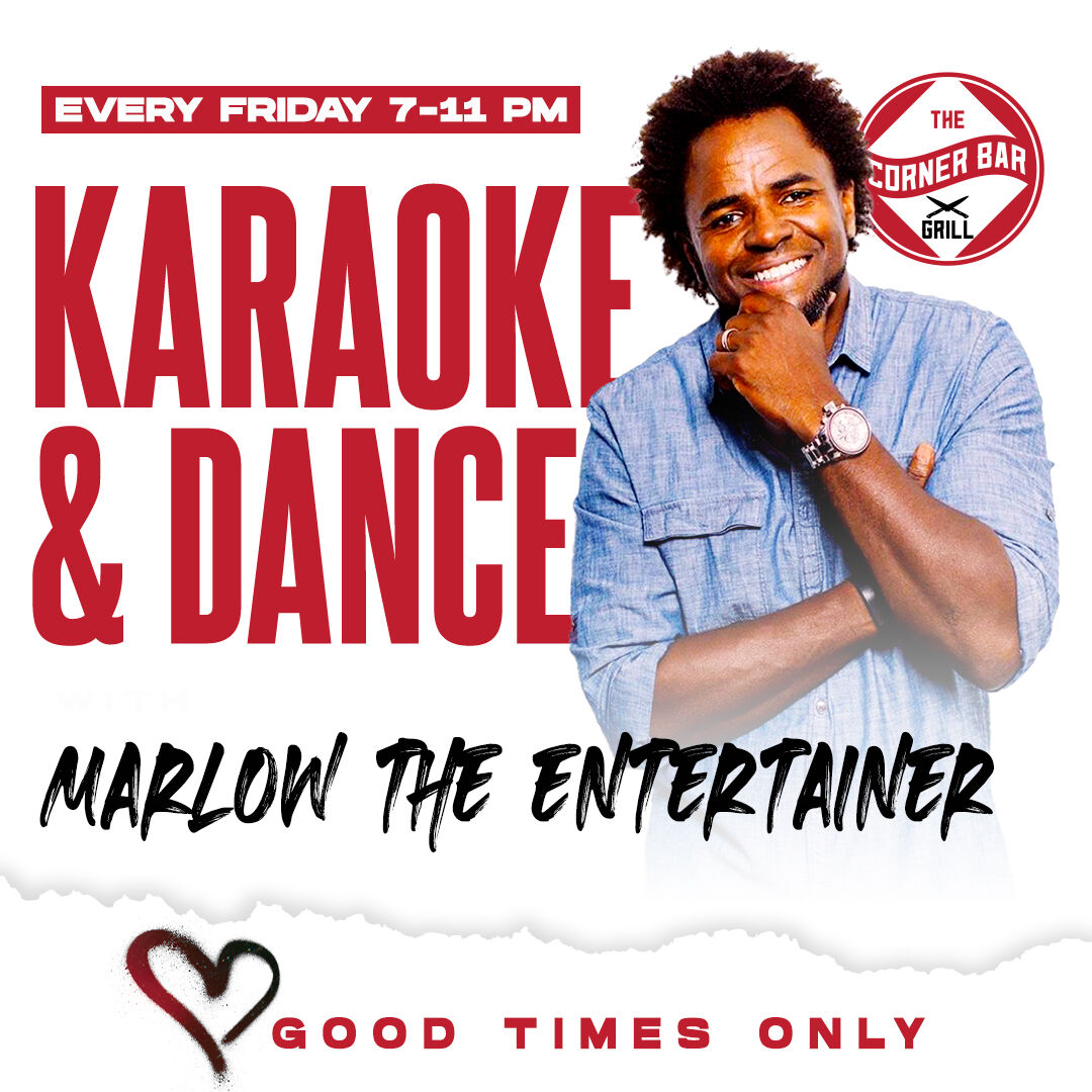 Fridays are for #goodtimesonly Karaoke with Marlow The Entertainer! 🎤 🪩 💃 

Starts at 7 pm, bring your friends! fb.me/e/4bH9woAnp

#music #fun #bar #food #raisingthebaronbarfood #Friday #TGIF #CBGFenton #CBG #cornerbar #drinks #karaoke #dance #sing #singing