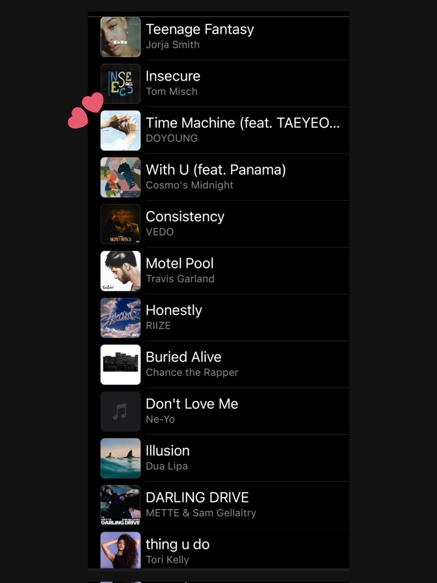 240503 [SPOTLIGHT] RIIZE's ANTON shared a playlist on Weverse with #DOYOUNG's 'Time Machine' ft. TAEYEON & #MARK included! 💚🦕 #도영 #마크 #NCT127 @NCTsmtown_127