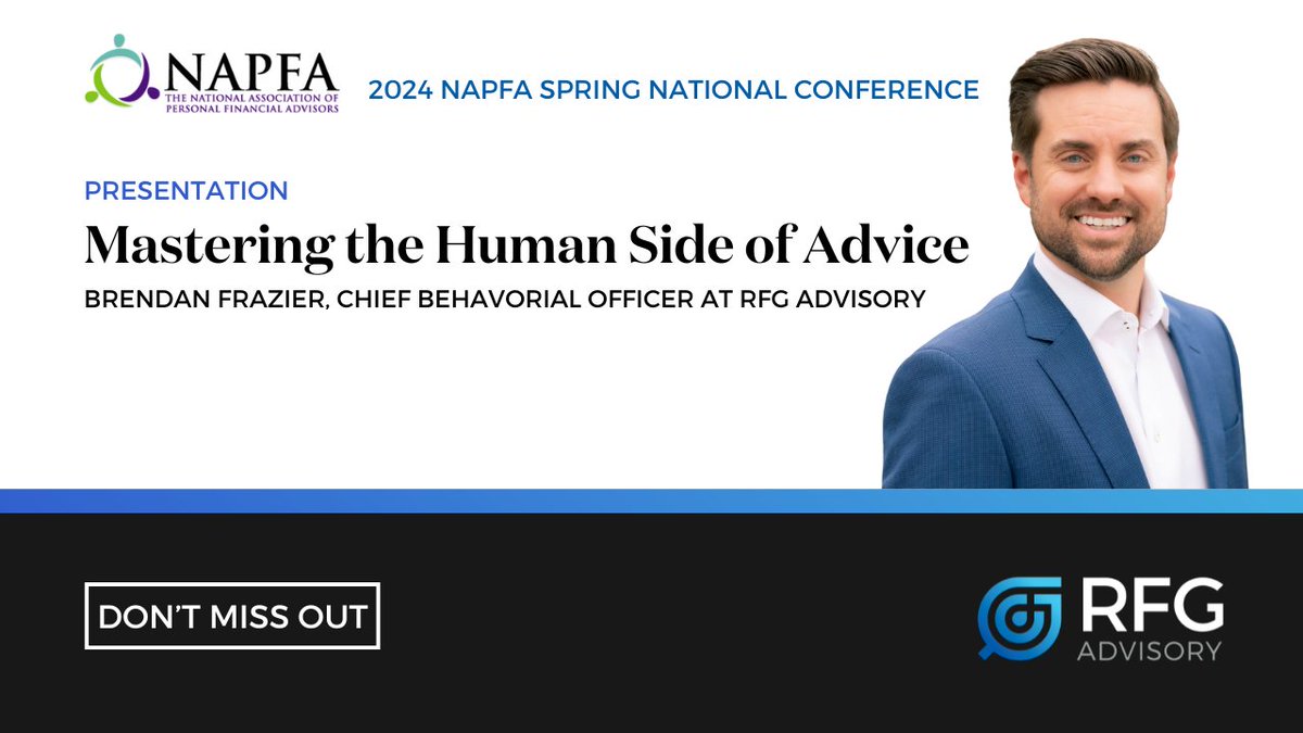 Fort Worth, we're headed your way! May 8-11, Chief Behavioral Officer Brendan Frazier will be presenting at the NAPFA Spring 2024 National Conference! 💡Make sure to come by and see Brendan's presentation on 'Mastering the Human Side of Advice.' 💵