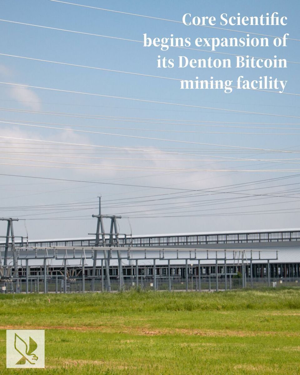 NEWS: Core Scientific begins expansion of its Denton Bitcoin mining facility 📝: @DylanDuke771 📸: @markregalado8 Read more: buff.ly/3JIXGtB