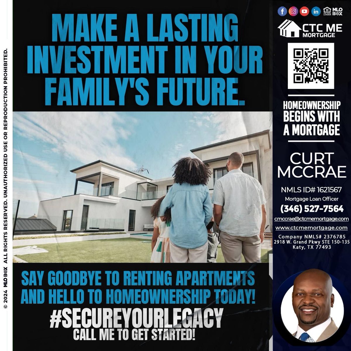 Invest in your family's future! Contact me today to start your journey to homeownership. 🚩 👪 🏠
Click here: buff.ly/3WvoODM 
#home #investment #homeownership #propertyinvestment #realestate #investinyourhome #firsttimehomebuyer #dreamhome #realestatelife #homeinvestment