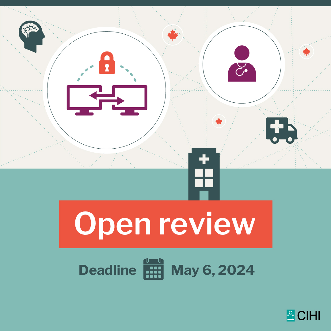 The open review for the Pan-Canadian Health Data Content Framework is now underway and will be closing on May 6. This initiative will improve access to standardized health information across the care continuum. Learn more: ow.ly/PWCY50Rf1Om #ConnectedCare #PatientSafety