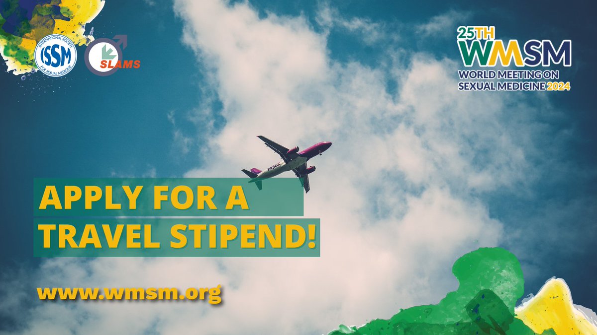 Be part of the WMSM 2024 in Rio de Janeiro, Brazil! ISSM is providing Travel Stipends for members to experience the exciting joint ISSM/SLAMS Annual Scientific Meeting happening from September 26-29, 2024: issm.info/grants/travel-… #ISSM #WMSM24 #SLAMS #TravelStipend
