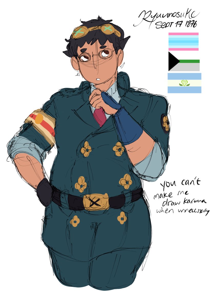 ryuunosuke naruhodou if i projected onto him + my hcs (almost nothing has changed) #tgaa #dgs