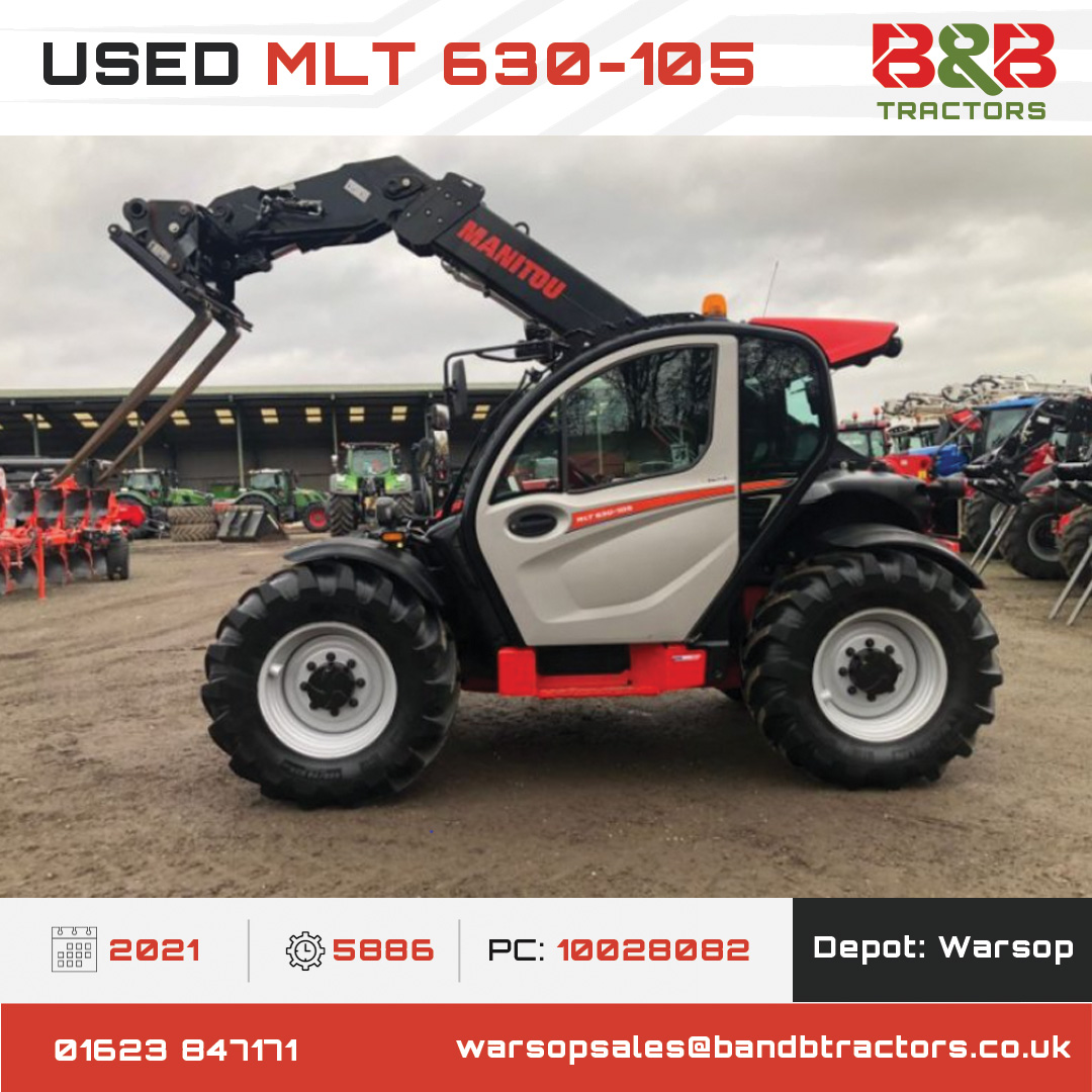 ❗ Used Manitou MLT 630-105 ❗ ✅ Elite Spec ✅ 460/70R24 Tyres For more information, please visit our website - bandbtractors.co.uk/used-equipment…