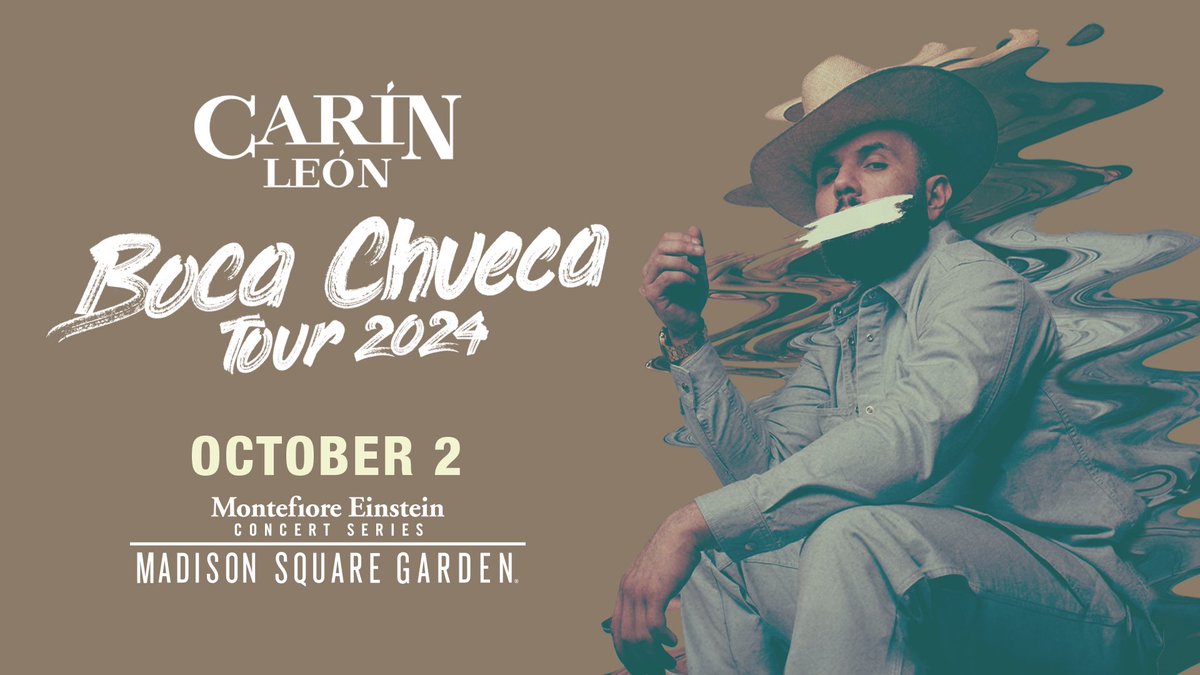 Get tickets NOW to see Carin León bring the Boca Chueca Tour to The Garden on Oct 2! 🎟: go.msg.com/CarinLeón