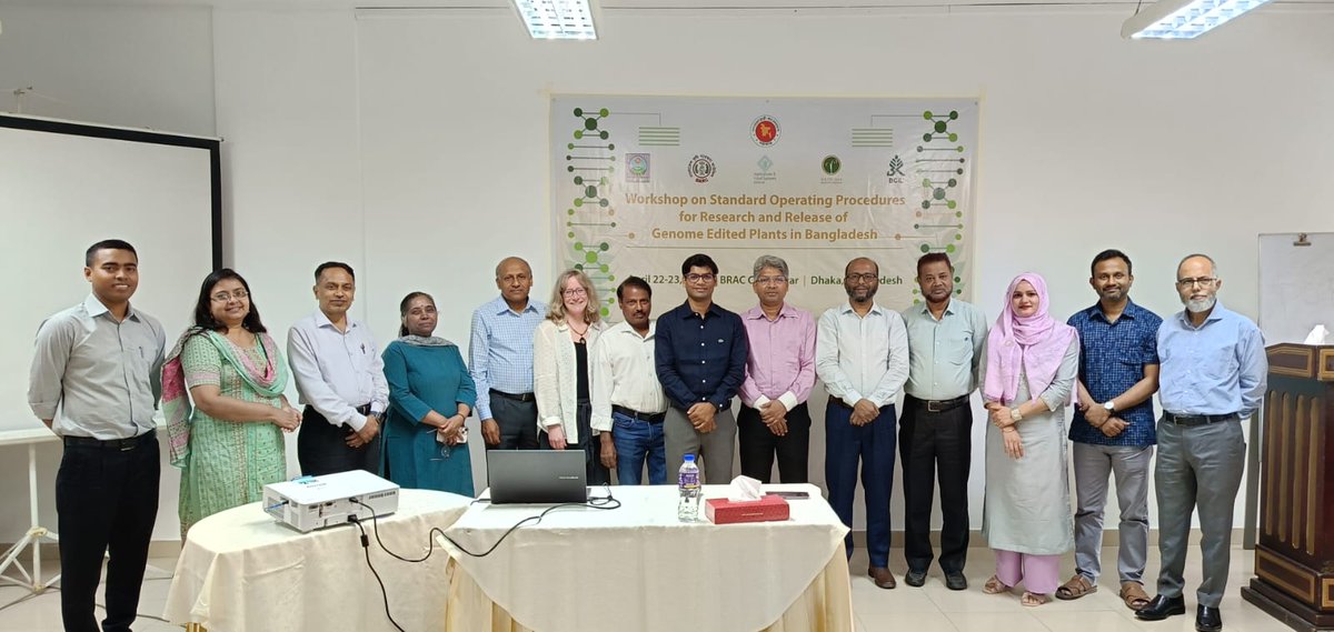 #Bangladesh has recently finalized regulatory guidelines, treating transgene-free genome-edited plants akin to conventionally bred varieties. It was an honor to train dedicated scientists from Bangladesh on the 'SOPs' for developing genome-edited plants. #GenomeEditing