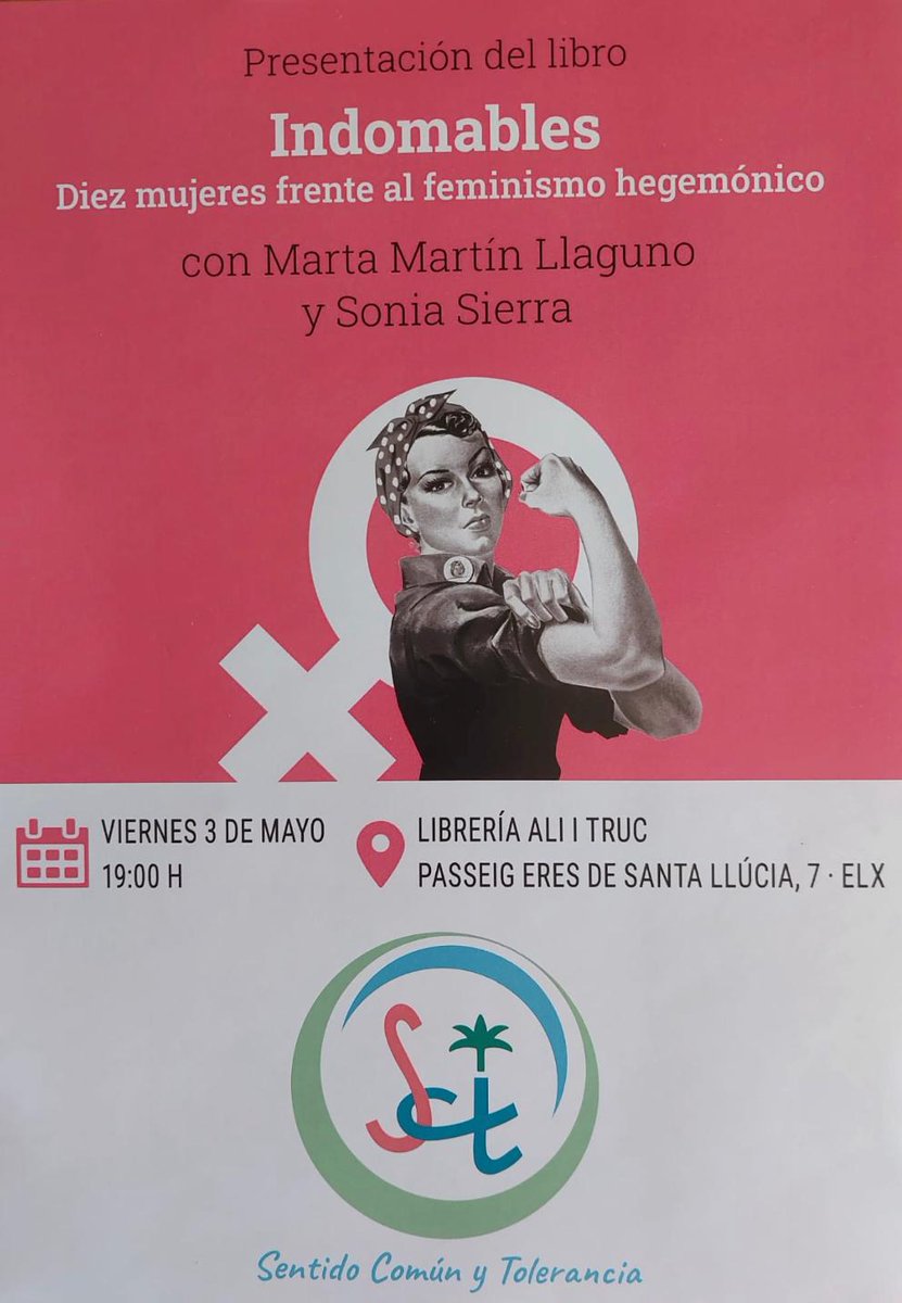 Esta tarde en librería All i truc de #Elche nuestra investigadora @martamartirio presenta libro en el que es coautora: 'Indomables. Diez mujeres frente al feminismo hegemónico' #libro #librerías
