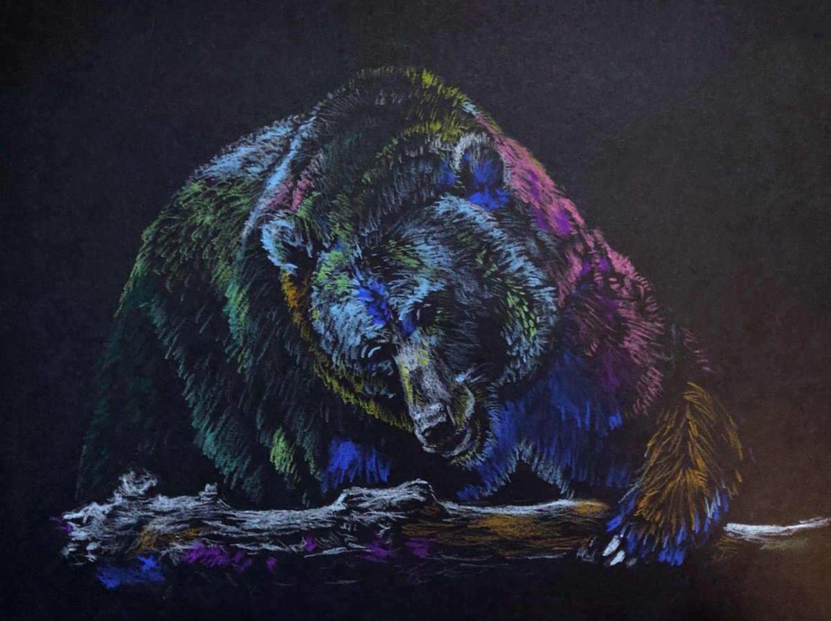 Here the bear from Tuesday's live stream youtube.com/live/c2_uHzPXV… Enjoy!

#art #drawing #pastel #softpastel #bear #creativity