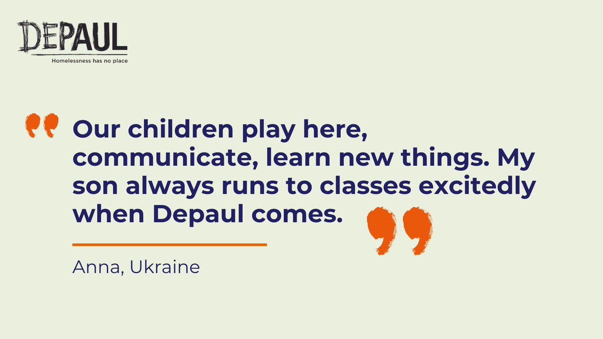 📍#Ukraine Anna and her family evacuated their village in February 2022. When they returned home, the local kindergarten was closed and there was nowhere for Anna's son to play or study. Now, he attends classes run by Depaul's psychologists.