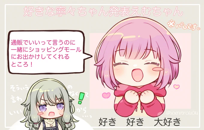 好きな寧々ちゃん発表えむちゃん🗣️(※パロです)
#prsk_FA 