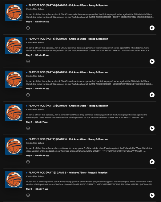 PROGRAMMING NOTE... A Knicks in Six-Parter is now available on your KFS podcast feeds! ITUNES - podcasts.apple.com/us/podcast/kni… SPOTIFY - open.spotify.com/show/2NvkAzv8C…