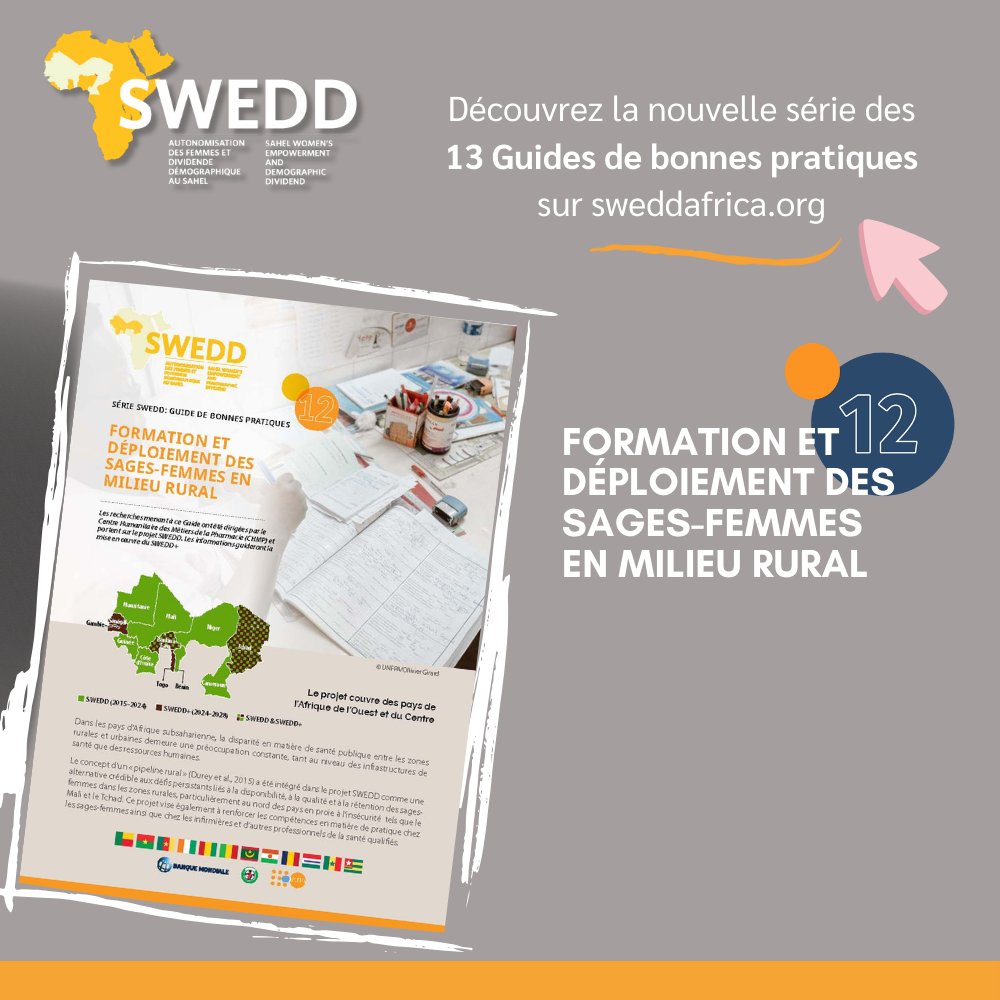 À l'occasion de la journée internationale des #sagesfemmes, explorez notre #SWEDDbestpractice sur la formation et le déploiement des sages-femmes en zones rurales. Découvrez comment le #SWEDD promeut la santé reproductive des femmes africaines.
👉🏿bit.ly/4a6fd9U
#JISF2024