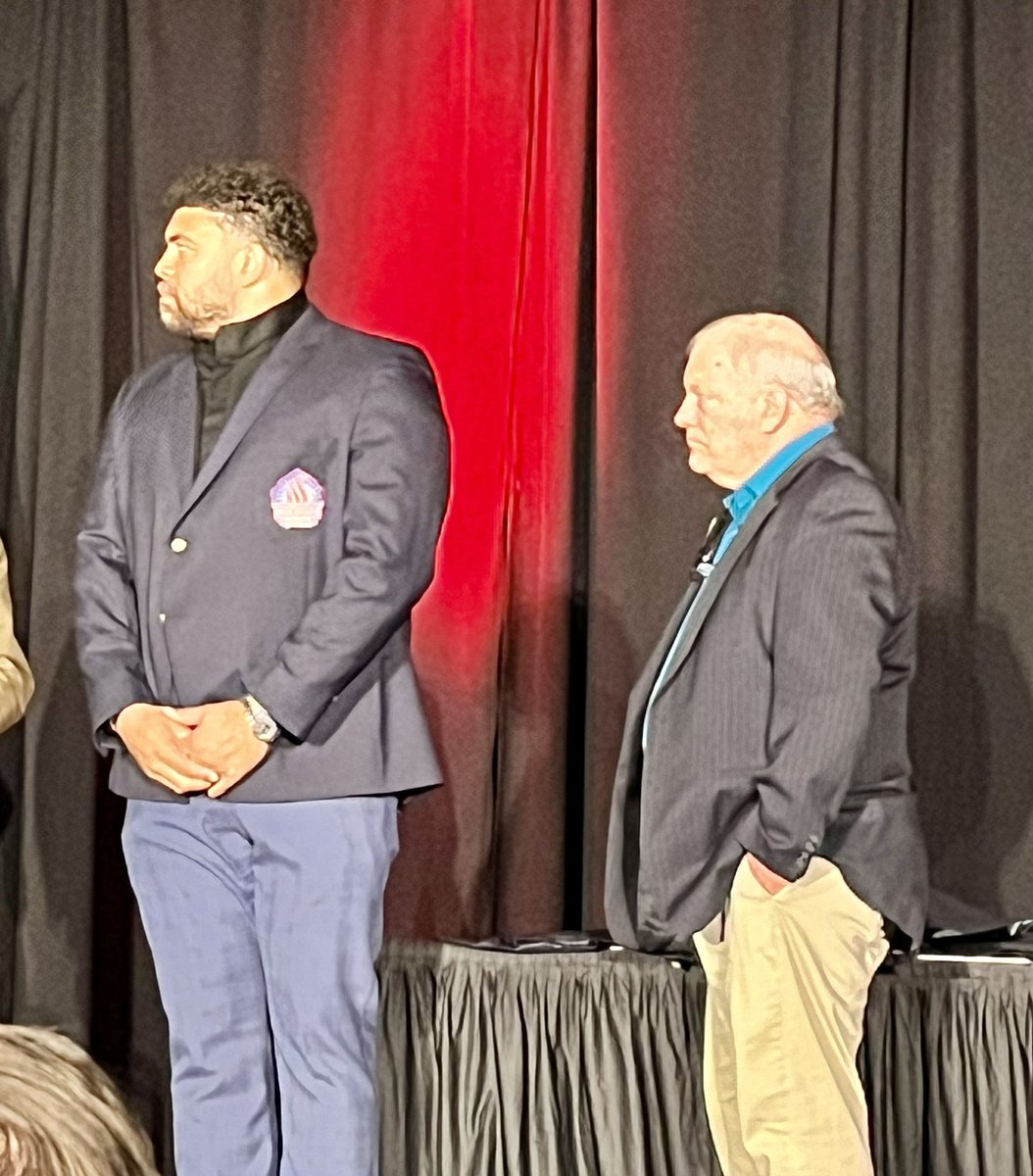 Last night was another amazing evening as @CamHeyward was inducted into the Gwinnett County Sports HOF. He is now in the company of many legendary people who have significantly impacted the world of sports. 
His high school coach, Blair Armstrong, presented him. 
#proudmom