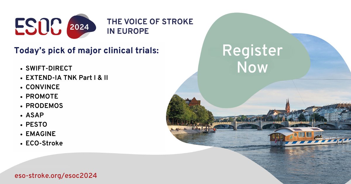 📣Last but certainly not least, we're thrilled to unveil the final lineup of clinical trials scheduled for presentation at #ESOC2024! We can't wait to hear the results during the conference! eso-stroke.org/esoc2024/abstr… #stroke #voiceofstroke #stroketwitter #strokeresearch #neurology