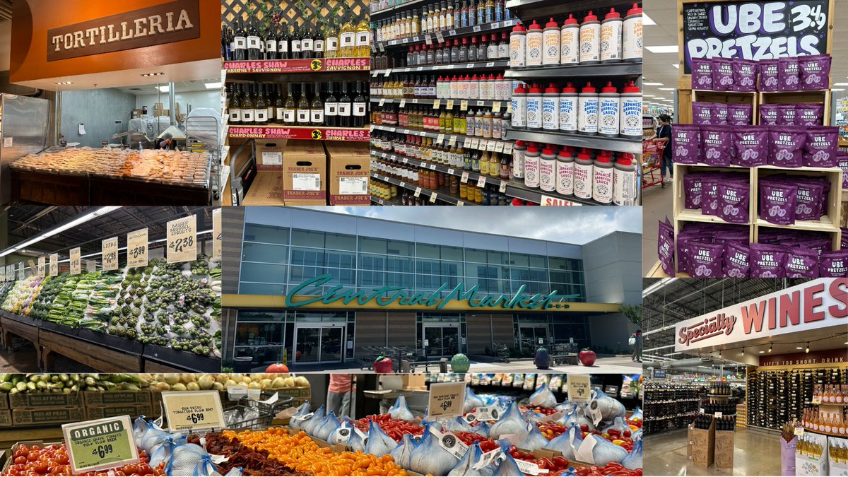 Embarking on the #RemarkableRetail tour in Dallas, part 2! @CentralMarket boasts upscale grocery vibes. Plus, @trybachans BBQ sauces rule the summer scene across NA. At Trader Joe's, Ube-flavored goods sell fest. Lastly, the @WholeFoods Austin flagship wows w/ its size & trends.