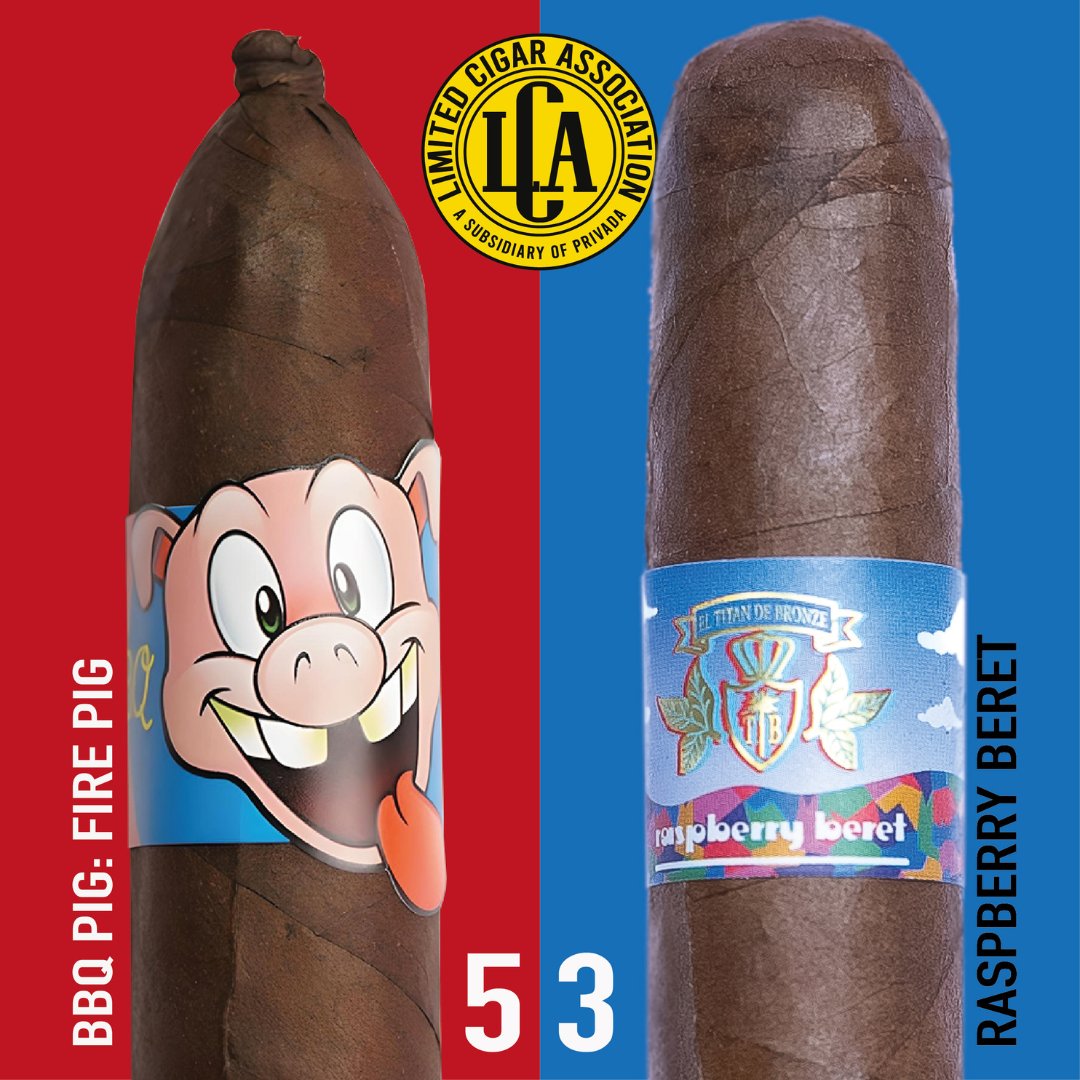 Available Now.
May 3rd LCA cigar release. Fire Pig by Quesada, Raspberry Beret by El Titan de Bronze and Jeremy Siers Hold Fast.
cigarmerchant.com/.../limited-ci…
#limitedcigarassociation
#lcacigars
#privadacigarclub
#privadacigars