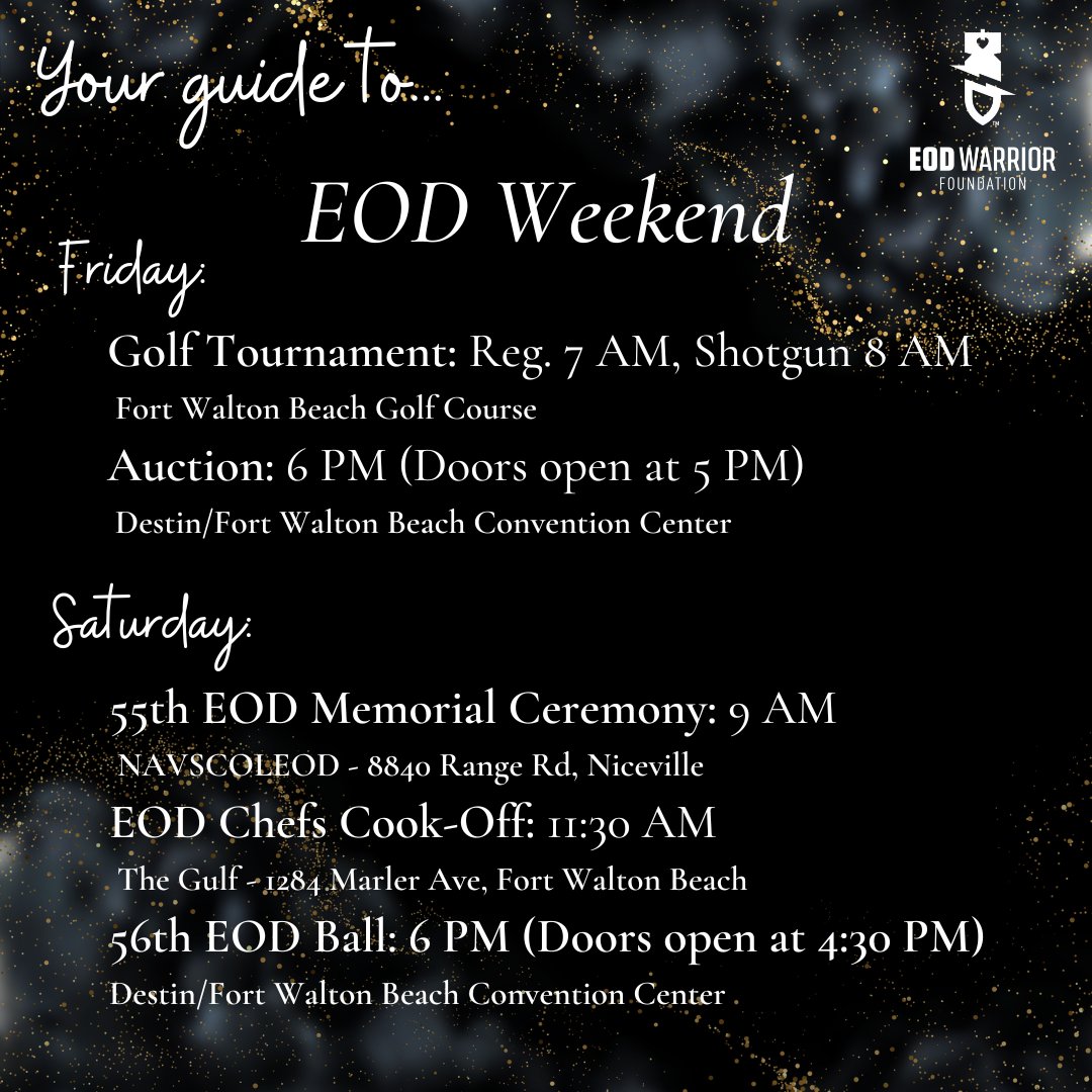 Excited to find out who'll be joining us for EOD Weekend! Explore the lineup of events right here! Who will we see there?

#EODWeekend #EODWF #WeRemember