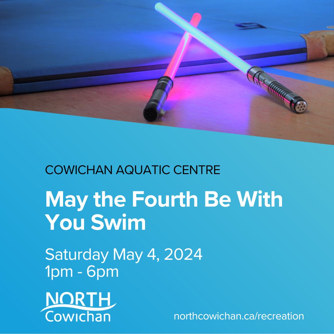 ⭐Cowichan Aquatic Centre: Event Night ⭐
Come join us for a special movie night featuring a classic Star Wars movie. Our program leader will be playing Star Wars-themed games. Use the force to win prizes. 🚀👽 
1/2
