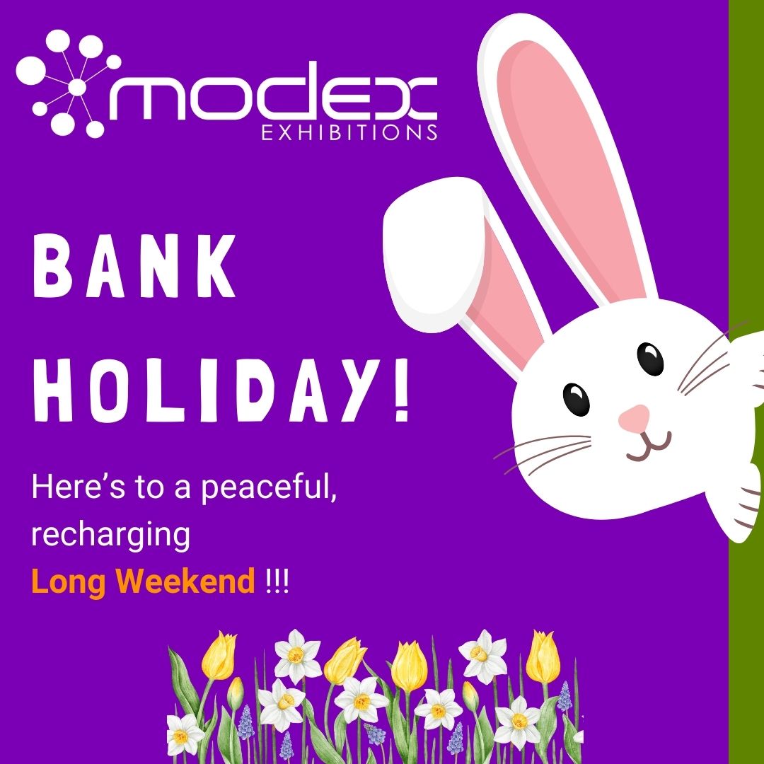 Wishing everyone a relaxing Bank Holiday Weekend!
#modex #modexexhibitions #eventprofs #events #exhibitions #weareevents #wemakeevents