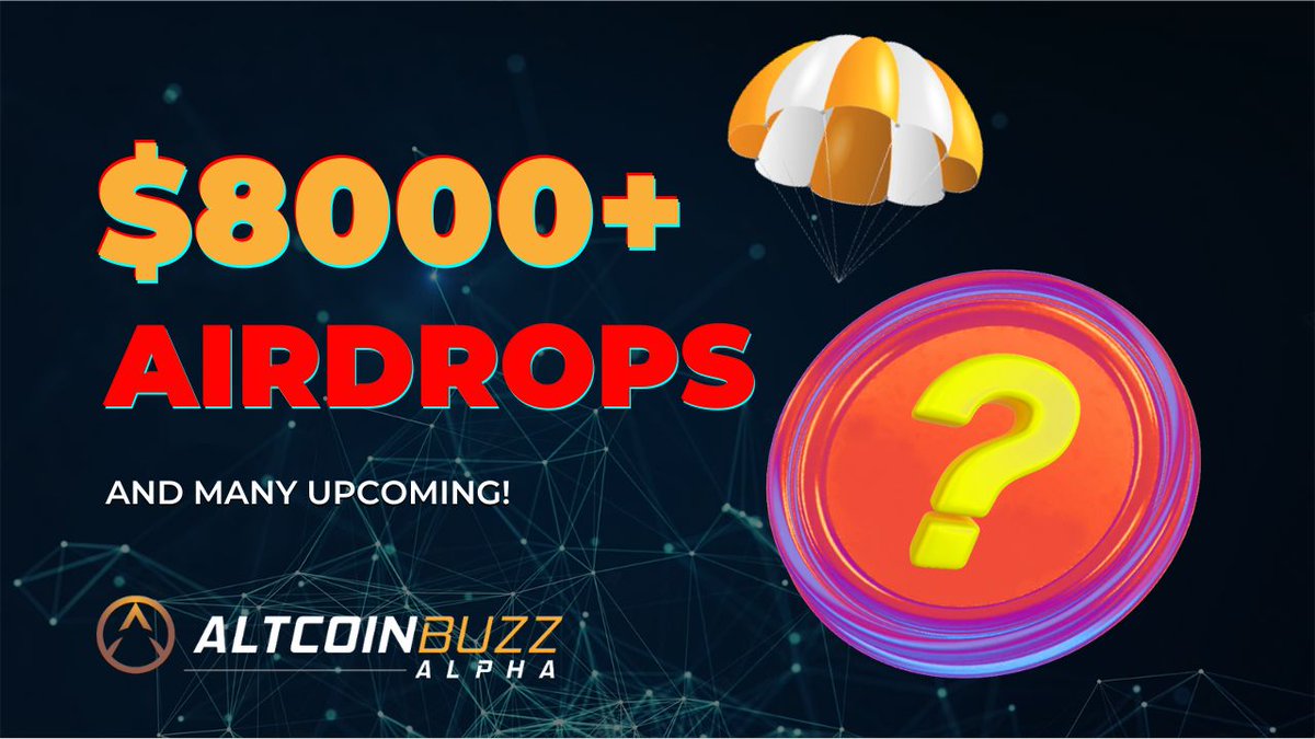 🪂$8,000+ worth of Airdrops🪂 This week, the Altcoin Buzz Alpha community is set to receive another set of airdrops; this time from the Cosmos Ecosystem. Our members on a mere $15 subscription are absolutely rocking with all the FREE money!🕺💃 TIA, DYM, ALT,…