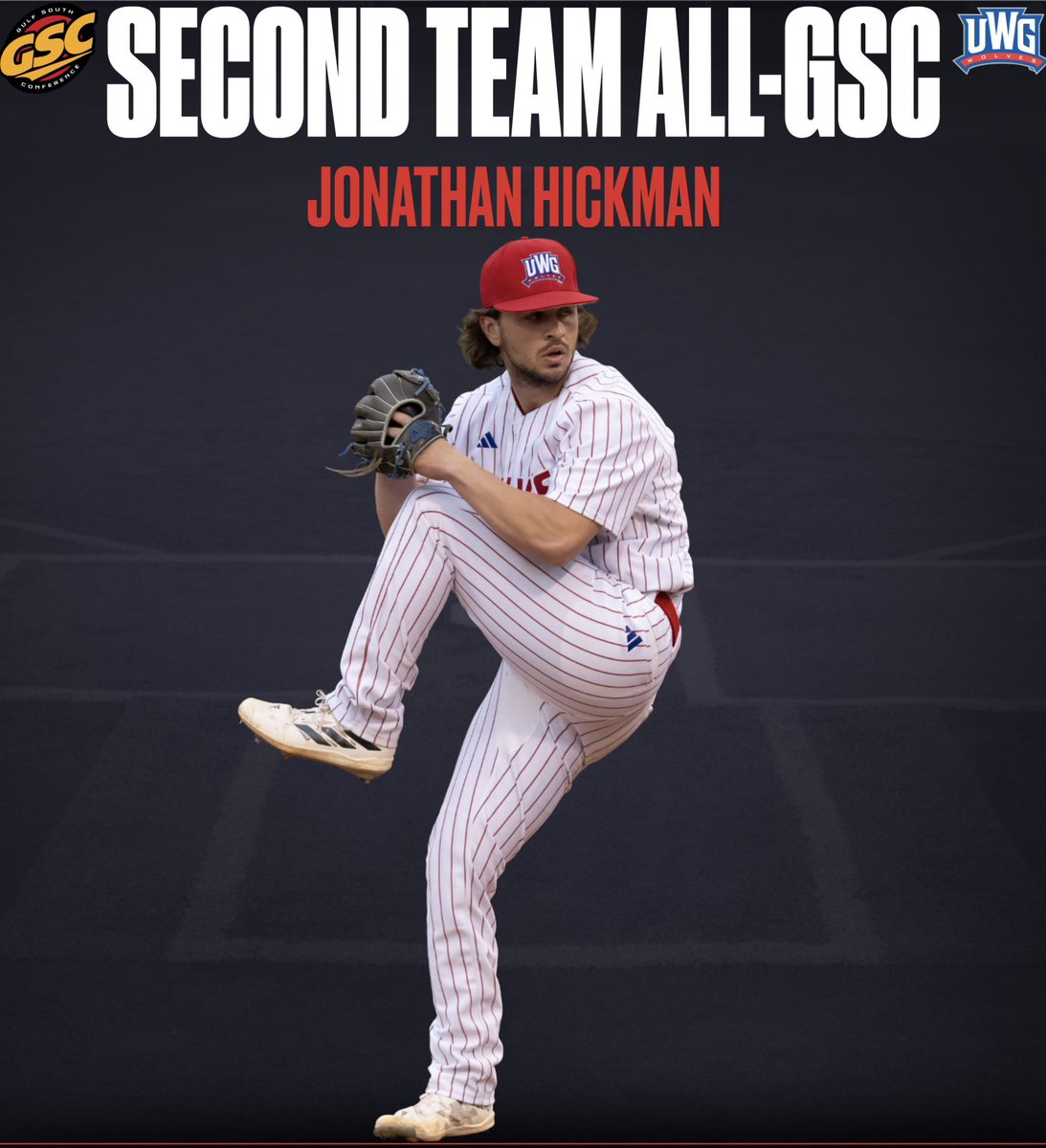 He’s been one of the best out of the pen all year long‼️ Congrats to Jonny on being named Second Team All-GSC! 🐺🐺 📰: uwgathletics.com/news/2024/5/3/… #WeRunTogether