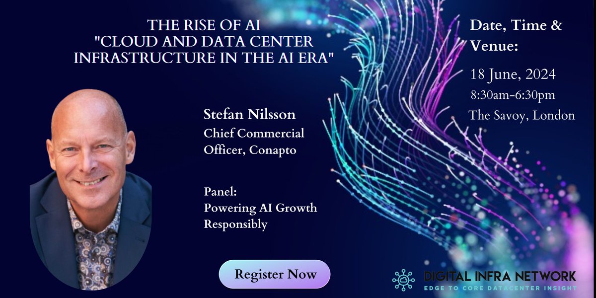 We are thrilled to welcome Stefan Nilsson, Chief Commercial Officer, Conapto for our upcoming event 
                                                 
𝑹𝒆𝒈𝒊𝒔𝒕𝒆𝒓 𝒚𝒐𝒖𝒓 𝒔𝒑𝒐𝒕 𝒏𝒐𝒘➡️forms.zohopublic.eu/rockscarmedia/…

#DataCenter #AI #AIEvent #Conference #AIInfrastructure