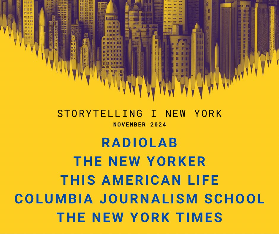 Tag med til New York og lær storytelling af nogle af verdens bedste historiefortællere. Stjerneundervisere fra The New Yorker, Radiolab, Columbia Journalism School, This American Life og The New York Times. Tilmeld dig i dag. https:/www.storyclass.nyc #efteruddannelse #dkmedier