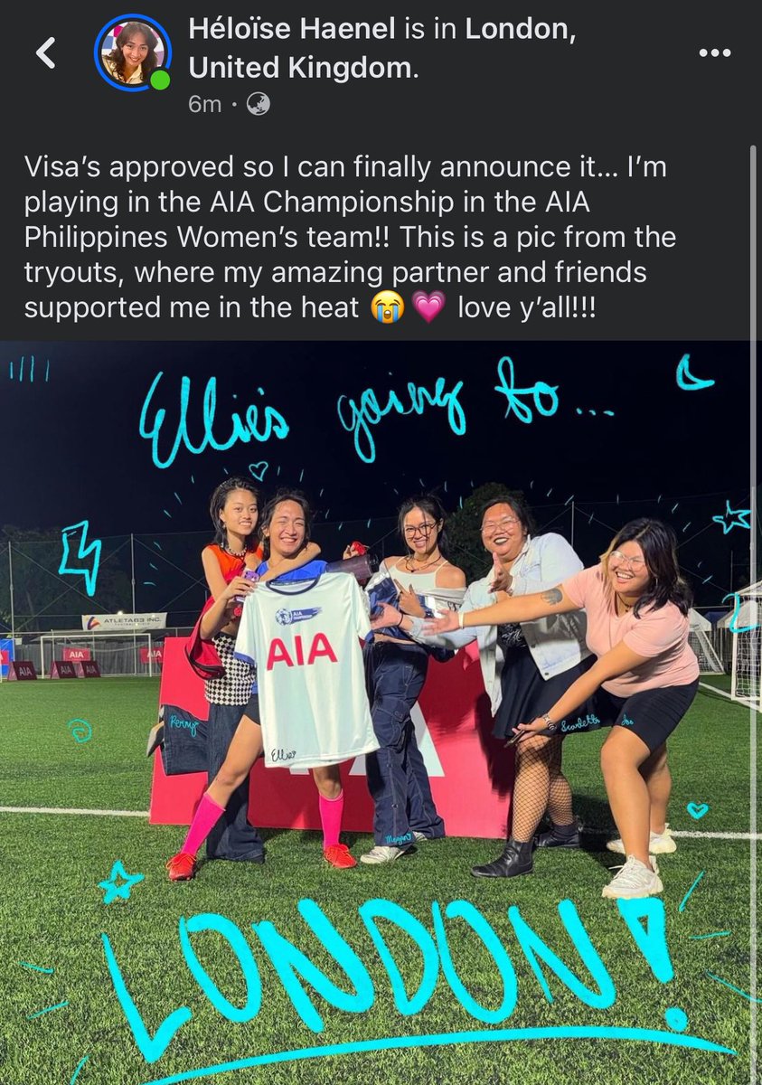 A beautiful update on Heloise: After the FB post celebrating her as one of the country’s first trans women football players got taken down after it was overrun by transphobes, she notched this amazing win: She will represent the country in the AIA Championship in London! 🏳‍⚧🎉