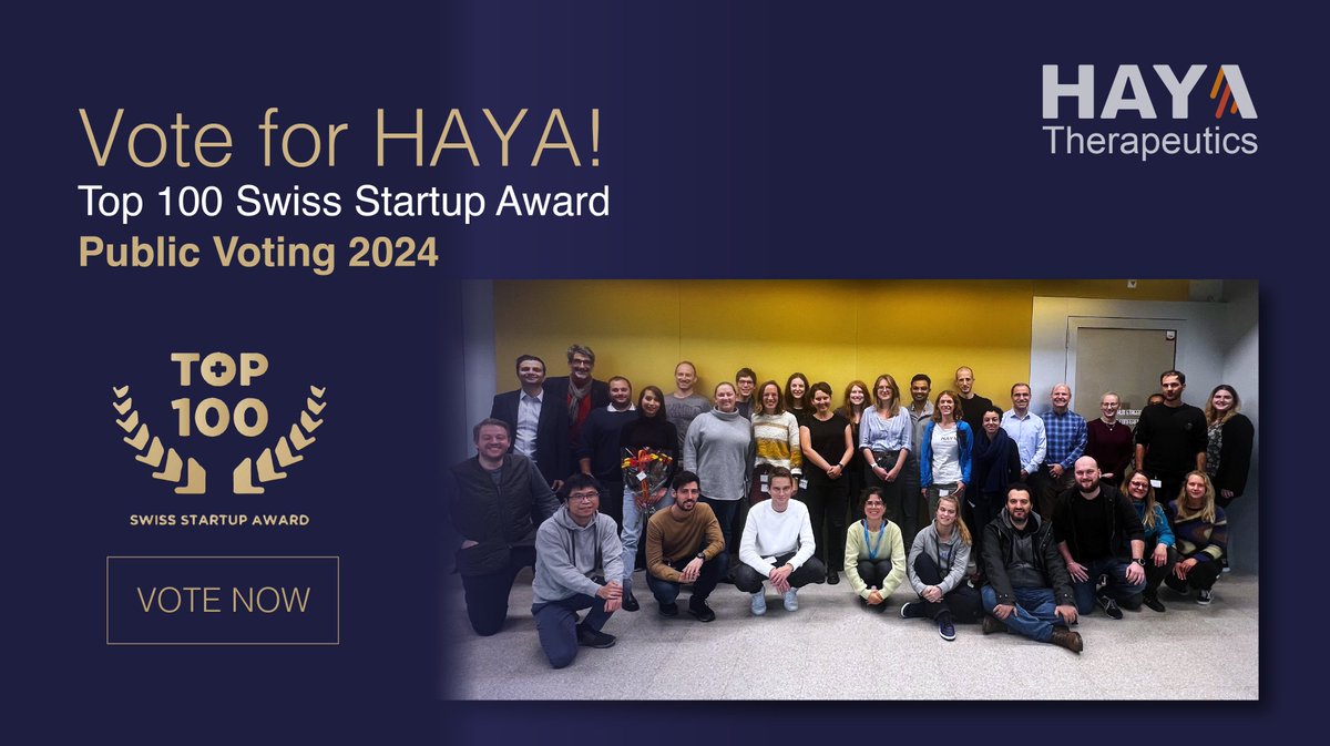 🗳️ Vote for HAYA as one of the #TOP100SSU 2024! The award showcases the  100 most-innovative & promising #SwissStartups. Show your support  by clicking on 'vote now' in our profile: startup.ch/HAYA (you will be taken to your LinkedIn profile to finalize the vote).