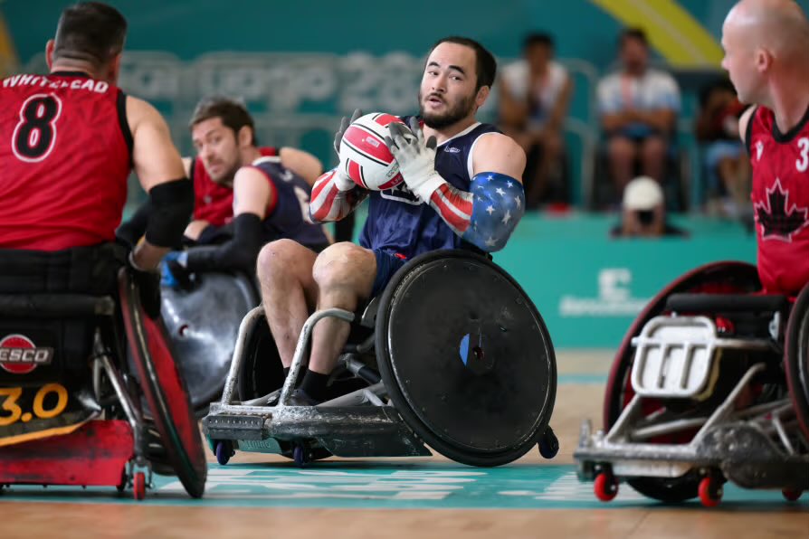Chuck Aoki is one of the fiercest competitors on the wheelchair rugby 🏉 court, and one of the friendliest off of it. He hopes to lead @usawchrugby to gold at the #Paris Paralympics. Here, he shares the intricacies of his sport.. teamusa.com/news/2024/may/… @Aoki5Chuck #rugby