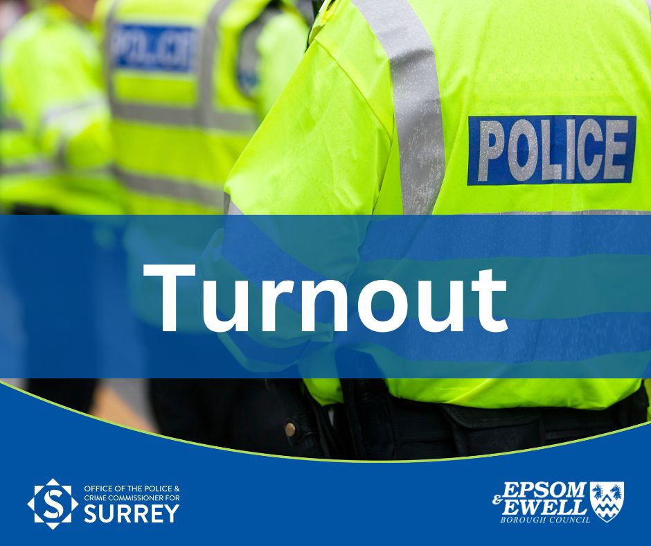 Turnout for the Surrey Police and Crime Commissioner elections across the county was 29.9%. 265,706 votes were cast out of an electorate of 888,083. Turnout for the Epsom & Ewell voting area was 24%. 14,128 votes were cast out of an electorate of 59,220. #PCCSurreyVote