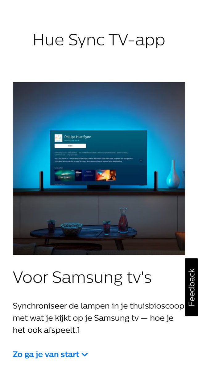 Uhhh @tweethue waaat ???
Wel een app voor Samsung tv’s maar niet voor Philips Ambilight tv’s ??? 
Sorry hoor maar, WAT?!
Moet ik een tv sync-box kopen om dat ook te ervaren met mijn Philips Ambilight ??? 👎🏻👎🏻