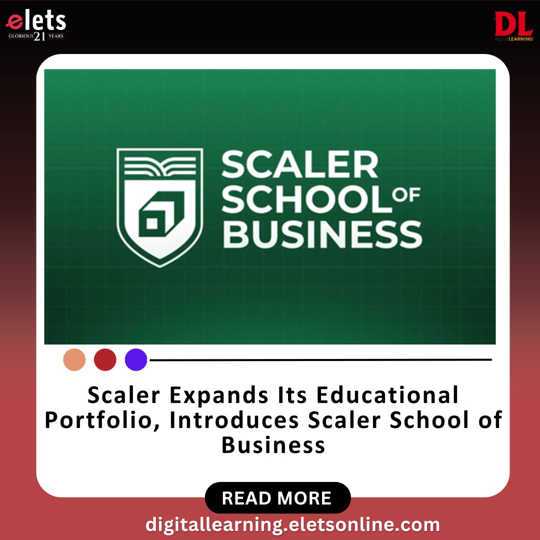 .@scaler_official’s educational startup has inaugurated its Scaler School Of Business (SSB) by launching an on-campus Postgraduate Programme in Management and Technology in #Bengaluru. Read more: tinyurl.com/5tv3fs92 #Education #PostgraduateProgramme #Management @Scaler_SST