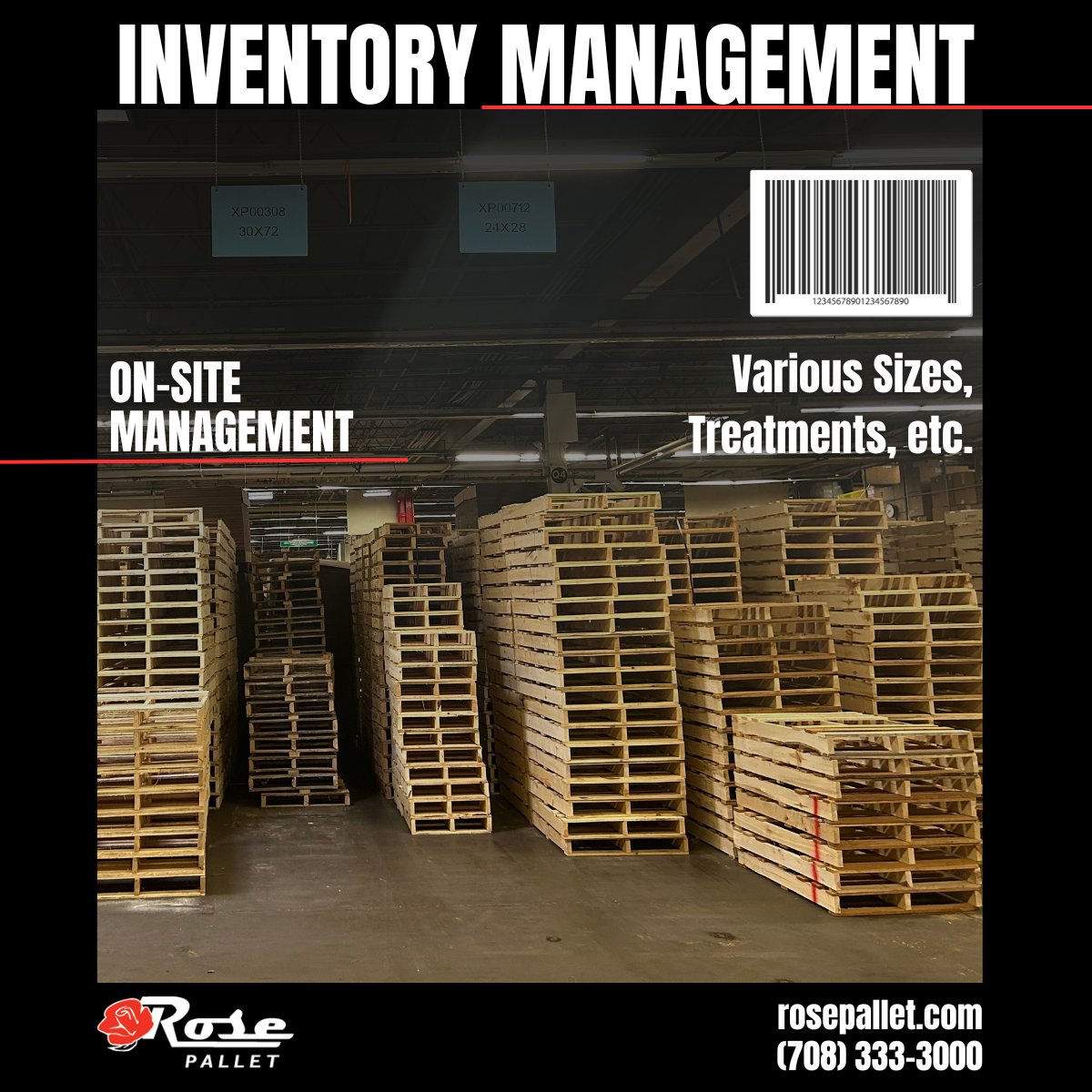 Our personalized on-site inventory documentation and ordering service ensure a seamless experience tailored to your unique needs.

Elevate your operations with us today! 

#LogisticsSimplified #WarehouseSolutions #WoodPallets #MadeInAmerica #VendorManagedInventory