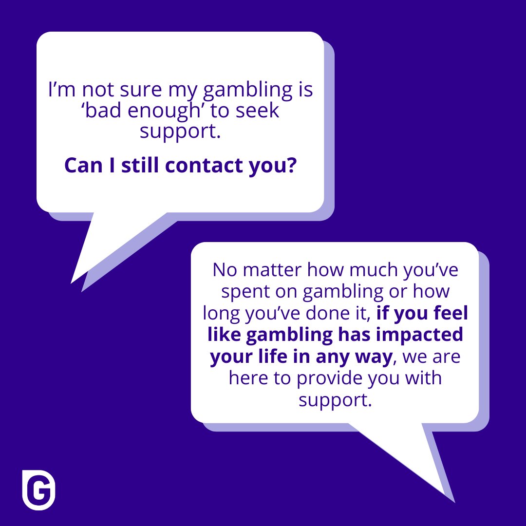 💙If you feel like you need support with your gambling or would like to talk to one of our Advisers, call our Helpline on 0808 8020 133 or use our live chat: ow.ly/fT6u50Rvvj3