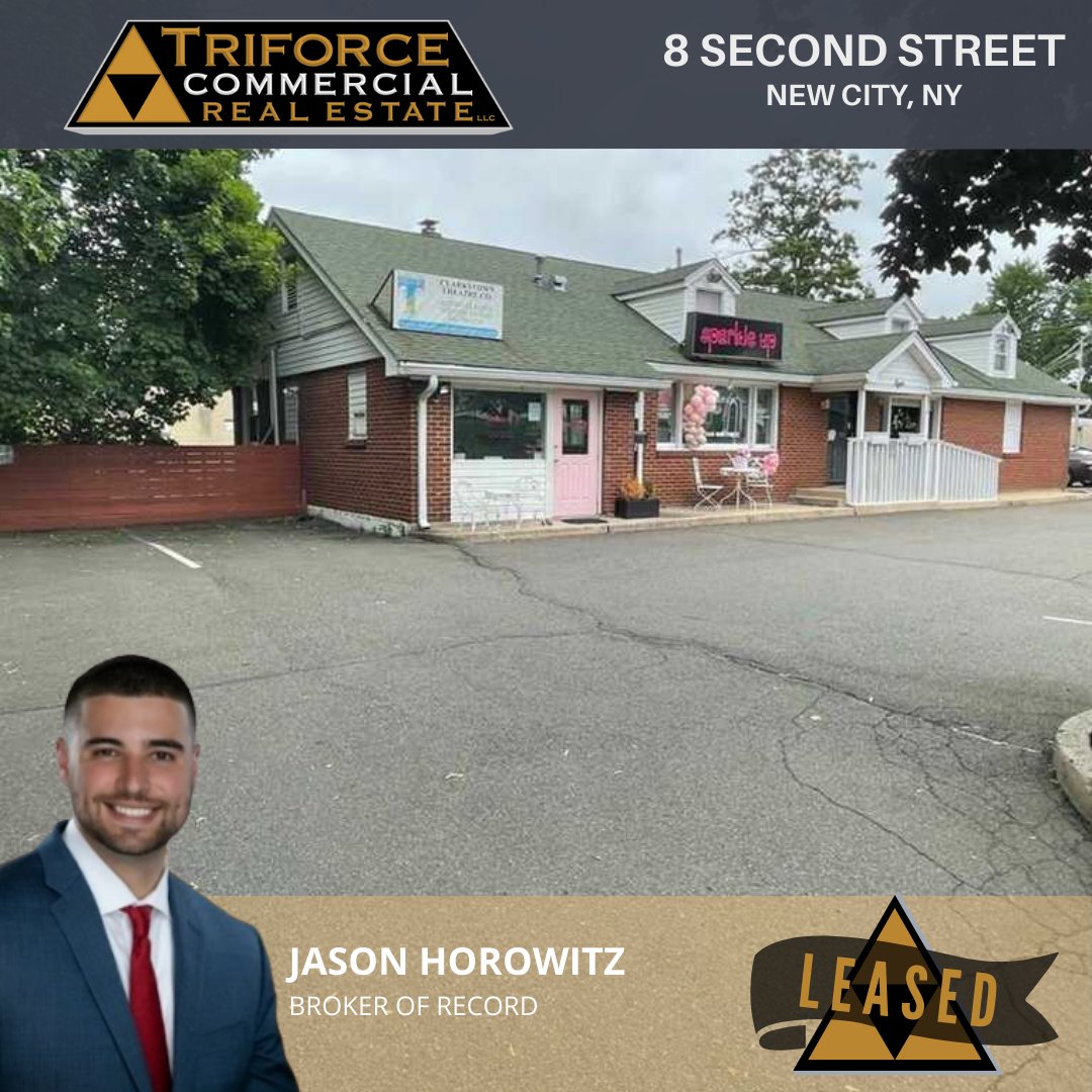 🚀 Leased 🚀

Triforce Commercial Real Estate LLC
Broker: Jason Horowitz

Address: 8 Second Street, New City, NY 
Asset Type: Office

#triforceCRE #realestate #justleased #commercialspace #commercialrealestate #CREnyc #officespace #leased